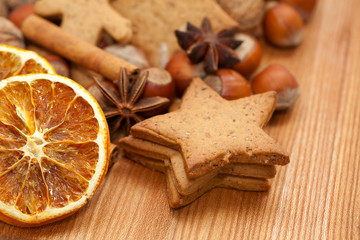 Christmas cookies and spices