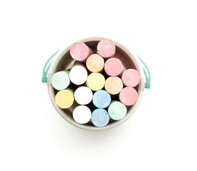 chalks in a variety of colors