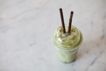 green tea frappe