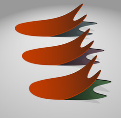 Obraz premium Set of red vector stickers, labels, tags, badges