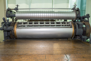 The unuse old  press machine