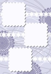 decorative scrapbook page with frames