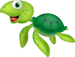 Cute sea turtle cartoon