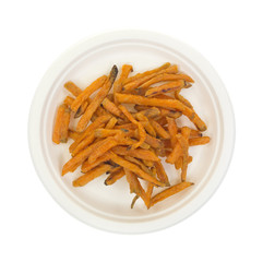 Serving of sweet potato french fries
