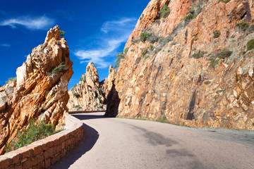 route des calanches de Piana, Corse