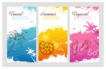 Color summer set with splash