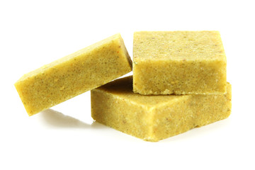 Bouillon cubes, isolated on white