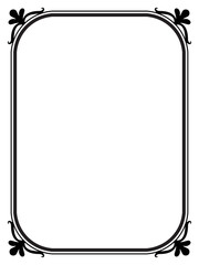 simple black ornamental decorative frame