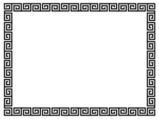 Greek style black ornamental decorative frame