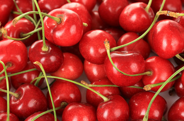 Cherry berries close up