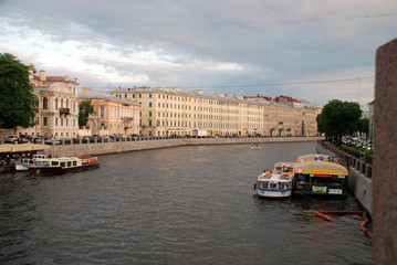 Blick auf Kanal Fontanka, Petersburg - obrazy, fototapety, plakaty