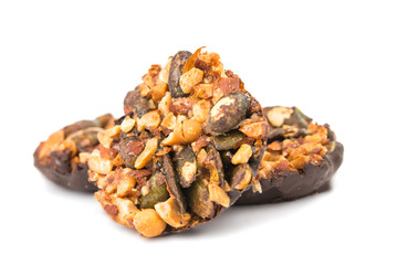 nutty dessert in chocolate