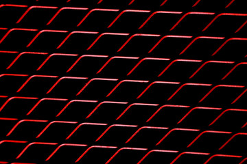 isolated red mesh wired