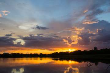 Twilight at the lake