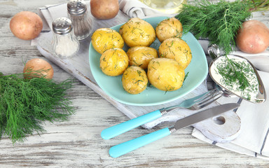 Boiled potatoes