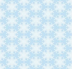 Blue seamless snowflake pattern