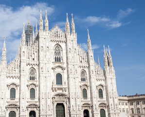 Fototapeta na wymiar A view of the Milan Cathedral, Italy
