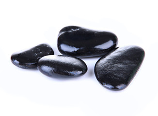 Colorful pebbles, isolated on white