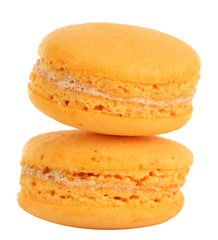 Gentle macaroons isolated on white