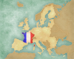 Map of European Union - France