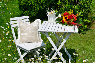 Gartenstuhl Blumen Sommer