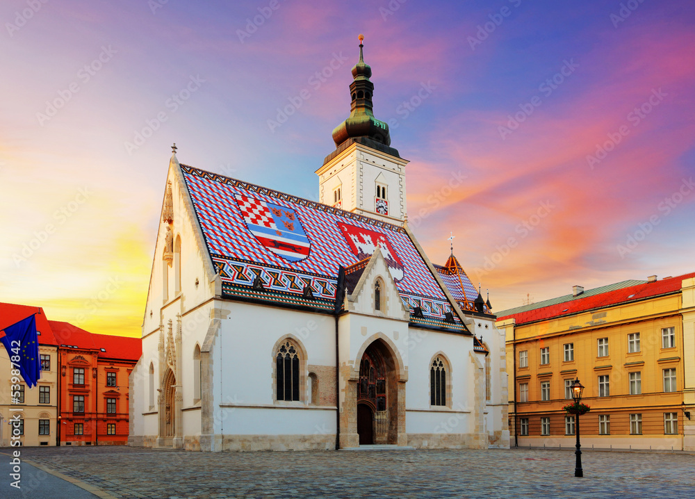 Canvas Prints zagreb church - st mark