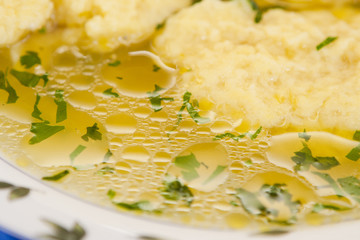 chicken soup with herbs