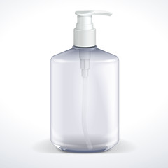 Dispenser Pump Cosmetic Or Hygiene Grayscale