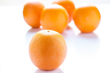 Whole Oranges on White