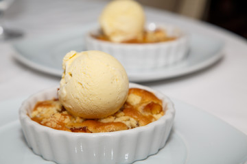 Apple Tart with Vanilla Ice Cream