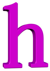 Pembe h harfi tasarımı