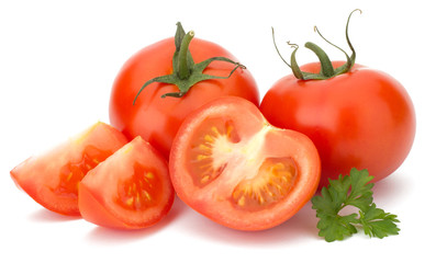 Ripe Tomato isolated on white background