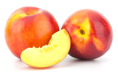 Nectarine fruit isolated on white background