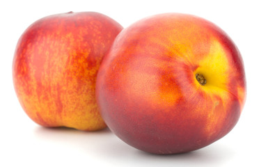 Nectarine fruit isolated on white background