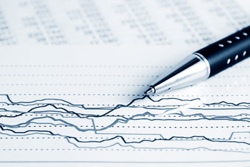 Financial graphs and charts