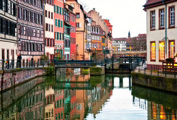 Fototapeta na wymiar Old town of Strasbourg, France