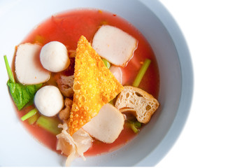 Thai Noodle Style Isolated on White Background