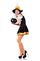 German girl in traditional festival clothing