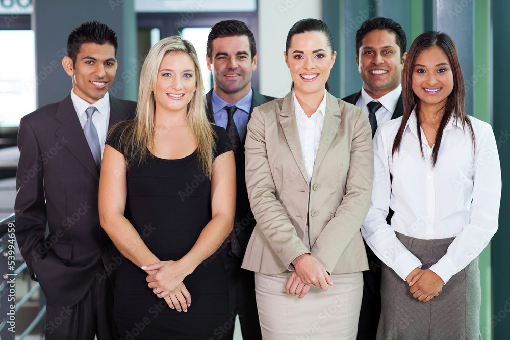 Wall mural group of young businesspeople