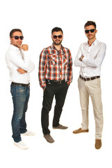 Modern business men posing