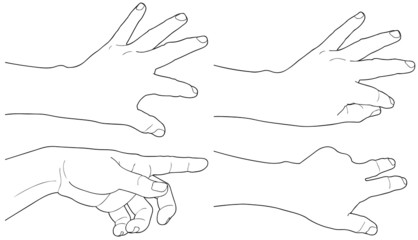 Adult man hand to hold something