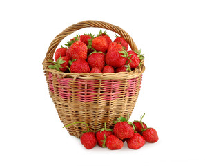 Full basket of ripe strawberries