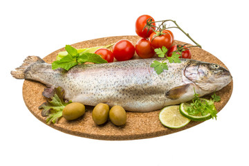 Fresh raw rainbow trout