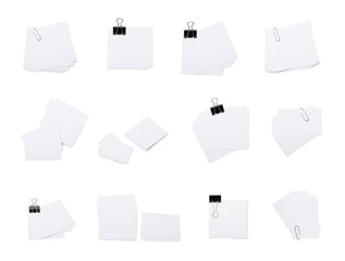 White paper sheets for letter with clip