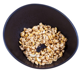 dried muesli with raisin and nuts