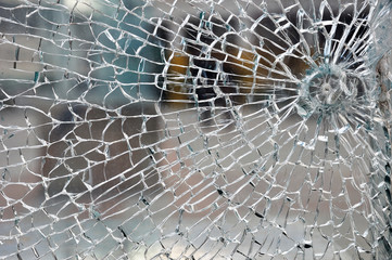 Cracked glass