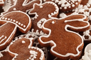 Close-up of Easter gingerbread cookies.