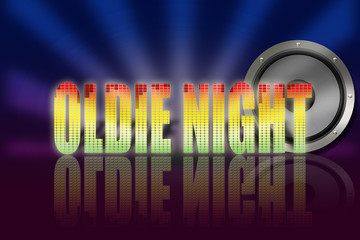 Fototapeta premium Oldie Night Equalizer Lautsprecher