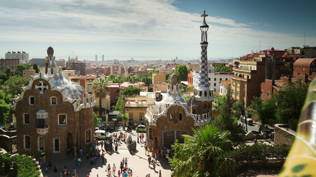 Parc guell designed by Gaudi in barcelona