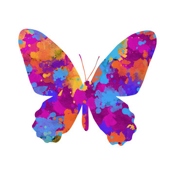 Schmetterling aus Wasserfarben